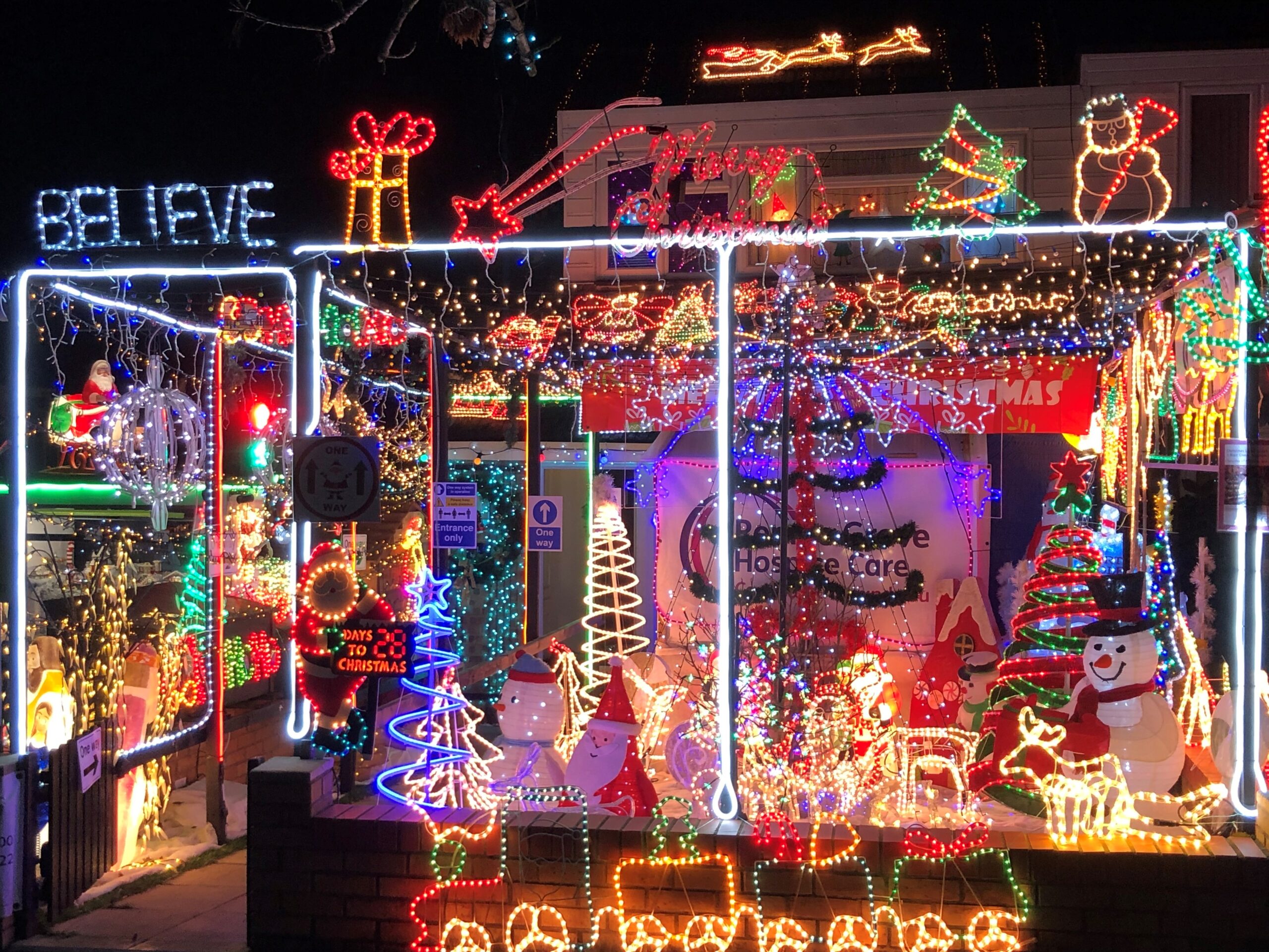 Local companies save charity Christmas lights display
